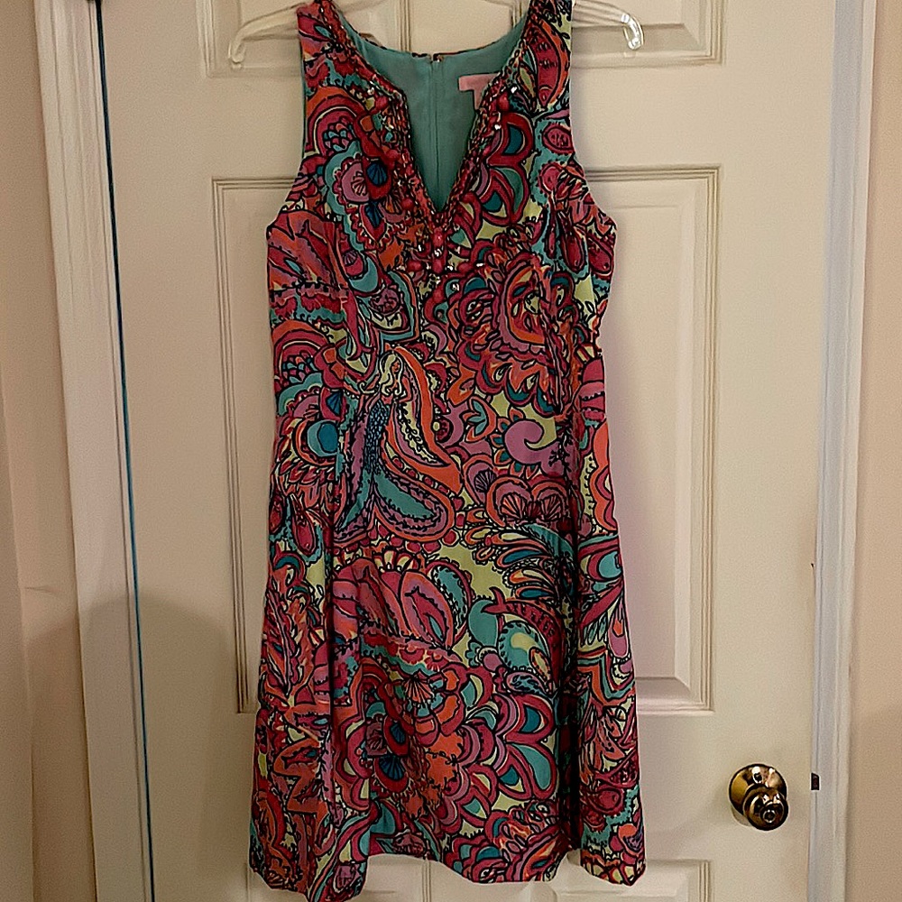 Lilly Pulitzer vibrant fit and flare dress
